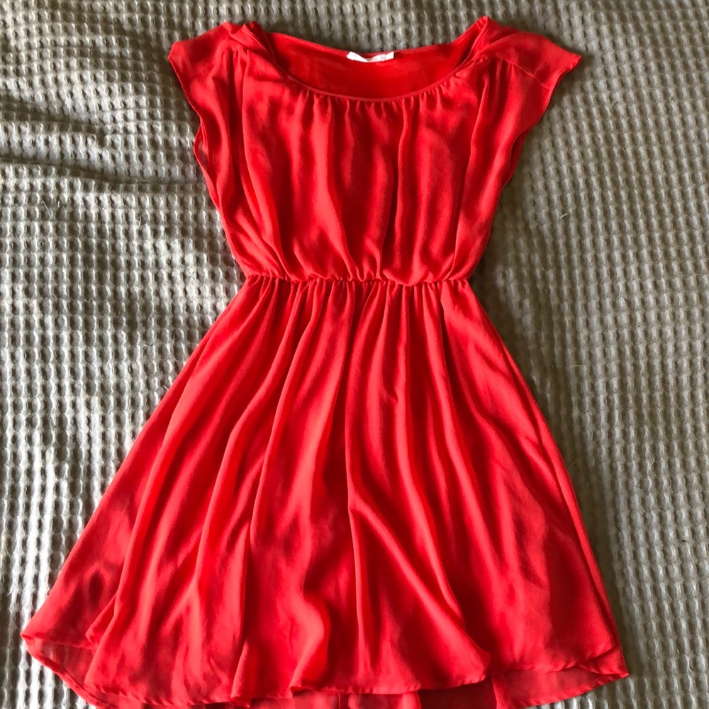 Lush Red Flowy Dress